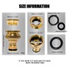 Brass Tap Connector Adapter for Hose Pipe 2-in-1 Outside Garden