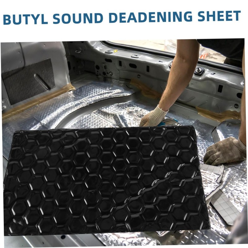 Alipis 2pcs Sheet High Temp Resistant Butyl Sound Deadening Mat