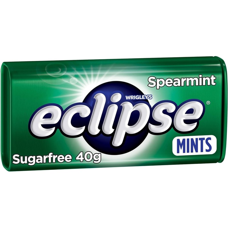 Eclipse Spearmint Sugar Free Mints 40g Tin (Case of 12)