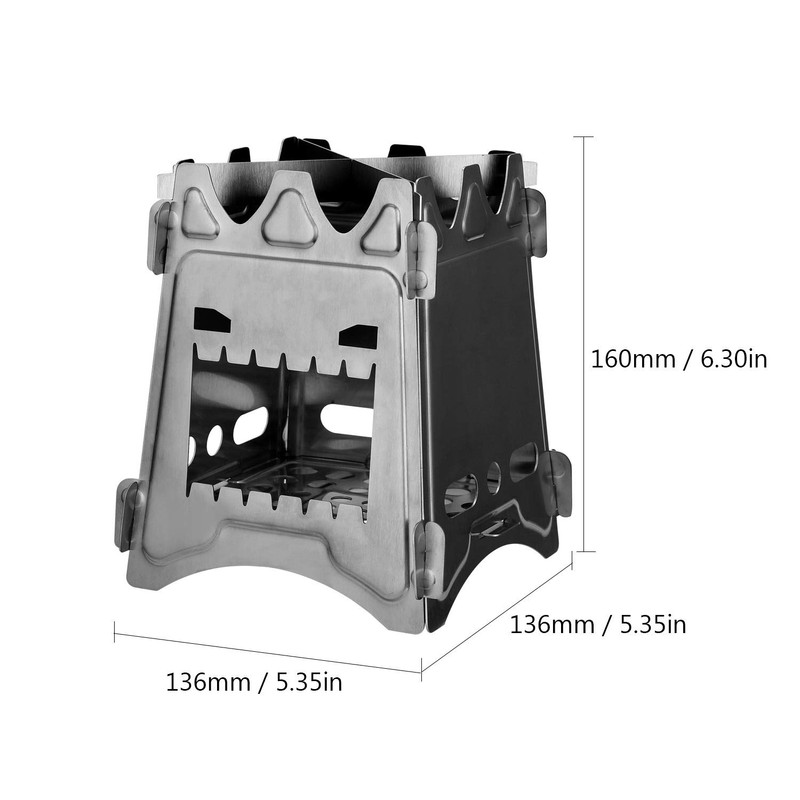 Flatpack Stainless Steel Wood Stove- Lightweight, Durable, Multi-Fuel, Portable &