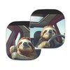 Brosoneto 2-Piece Car Windshield Sun Shade, Funny Sloth Print Car