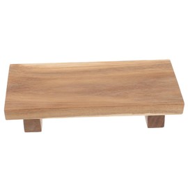 Mobestech Wood Riser Pedestal Stand for Bathroom Counter Rustic Wooden Tray for Soap Shampoo Kitchen Essentials Multi Functional Display Stand for Organizing Home Decor