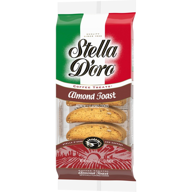 Stella D'oro Almond Toast Crunchy Coffee Treats Cookies, 6.6 Oz