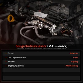 Frankberg 1x Ladedruck Sensor Kompatibel mit M.i.n.i R56 308 II L3 LB LH LP LW M.i.n.i Cabriolet R57 M.i.n.i Clubman R55 M.i.n.i Coupe R58 M.i.n.i Paceman R61 Replace# 13627633663