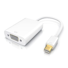 CSL Mini DisplayPort to VGA Adapter Converter Compatible with MacBook Pro and MacBook Air - Full HD