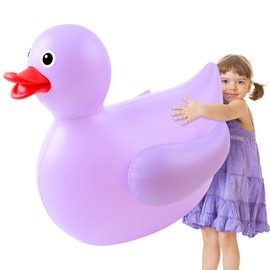 Hungdao 1 Pack 4 Feet Giant Inflatable Duck Huge Rubber Duck Large Blow up Pool Float for Summer Beach Swimming Pool Carnival Birthday Party Parade Decoration (Purple)