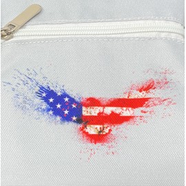 NorthPointe Golf Tee Pouch, Includes 20 Golf Tees. 5.25” x 6.00” Inch Accessory Holder Golf Tee/Ball Pouch Bag Featuring Secure Zipper Pocket and Carabiner Clip (Eagle, Gray Bag)