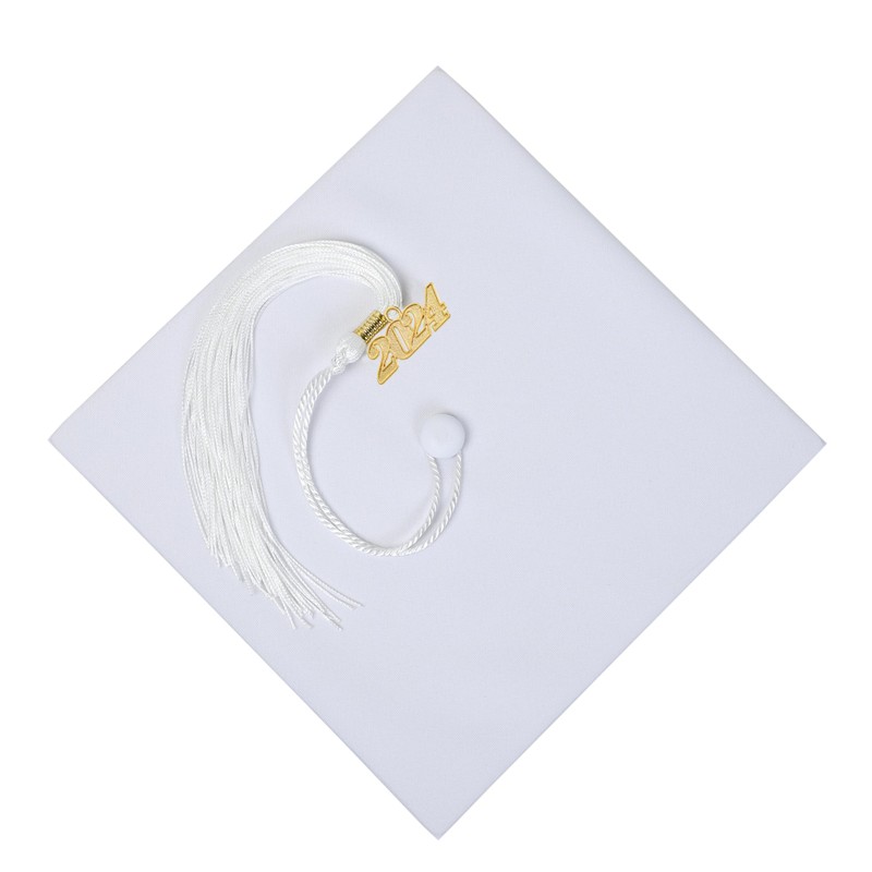FtyFty Unisex Adult Matte Graduation Cap with Tassel Year Charm