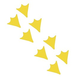 LiteMark 2 Inch Yellow Duck Web Foot Prints Decal Stickers for Floors and Walls - Pack of 48