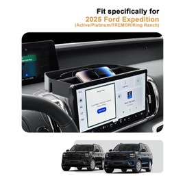 ECOZEN 2026 Expedition Dash Console Organizer - Behind Screen Organizer Tray For 2025-2026 Ford Expedition(Active/Platinum/TREMOR/King Ranch) Accessories Dashboard Storage Center Console Organizer