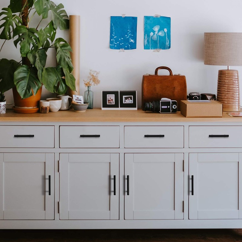 Ravinte 30 Pack | 7.38'' Cabinet Pulls Matte Black Stainless