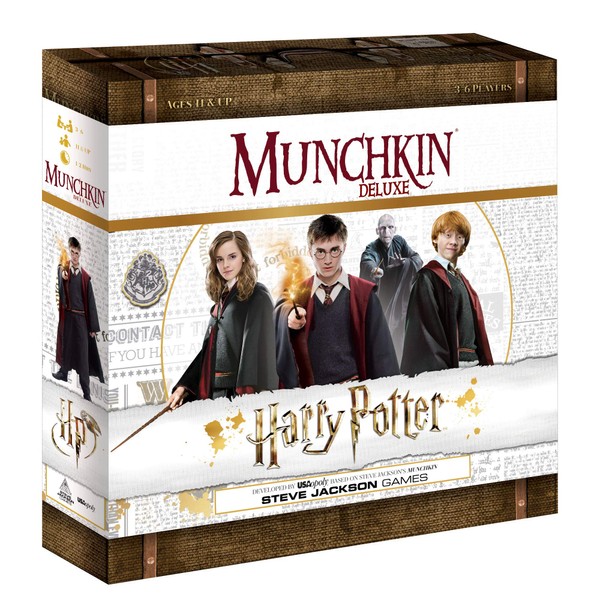 USAOPOLY Munchkin Deluxe Harry Potter Board Game | Officially Licensed Harry Potter Gift | Collectible Steve Jackson's Munchkin Game, Mixed Colours