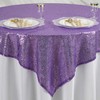 Trimming Shop 50 x 50 Inch Purple Sequin Square Table
