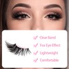 7P-CZ-35 Clear Band Half Eyelashes, Cat Eye, 15 mm Short