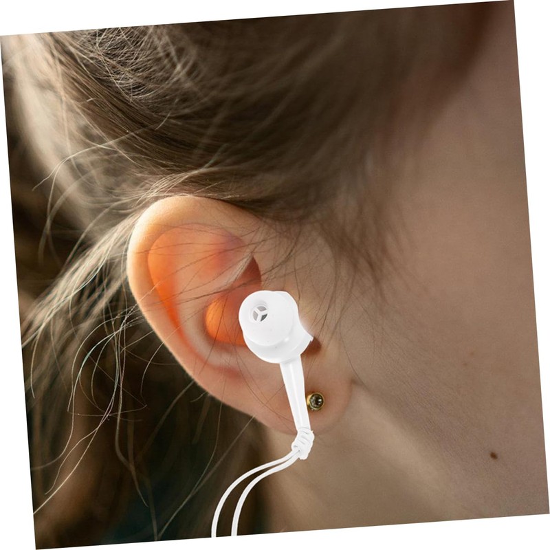 LALAFINA 2pcs Retractable Earphone Headphones Noise Isolation Earbuds Flexible for