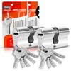 GERCAR Profile Cylinder, Locking Cylinder, 30/30 mm, Double Cylinder Door