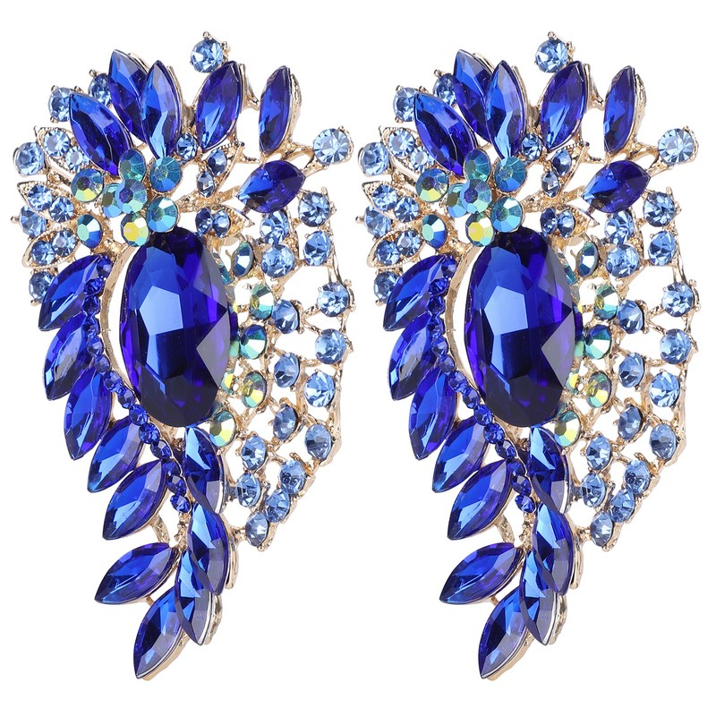 2Pcs Corsage Brooch Fashion Retro Exquisite Alloy Pins Applique Clothing