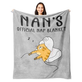 Juratar Nan Gifts from Grandchildren, Flannel Blanket Gifts for Nan, Nan Birthday Gifts, Thanksgiving Christmas Great Nan Gifts(157x132 cm)
