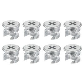 sourcing map Cam Lock Nut for Furniture, 8pcs 12x10mm Joint Connector Locking Nuts Furniture Connecting Cam Fittings