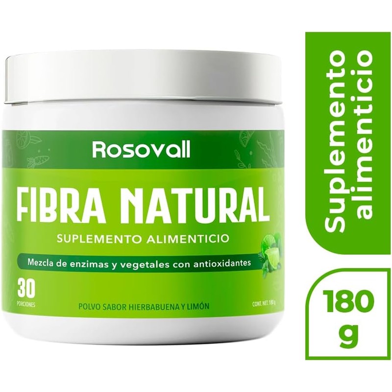 Fibra Natural, Mezcla de Enzimas y Vegetales con Antioxidantes, Envase