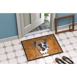 Caroline's Treasures SC9121JMAT Boxer Door Mat, Indoor Rug or Outdoor Welcome Mat 24x36 Doormat, 24H X 36W, Multicolor