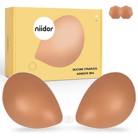Niidor Adhesive Bra Strapless Sticky Invisible Silicone Bra for Backless Dress with breath Covers, Comfort Gift for her, girls accessories,womenswear, lady underswear, springtok:_Coco_A