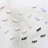 Coco Nail Mini Twisted Bling Ribbon Nail Parts 7 Types (4 Pieces) / 코코네일 미니 꼬임 블링리본 네일파츠 7종 (4개입)