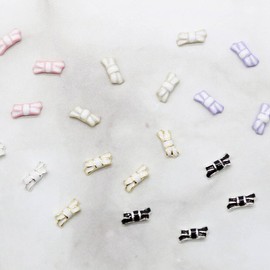 Coco Nail Mini Twisted Bling Ribbon Nail Parts 7 Types (4 Pieces) / 코코네일 미니 꼬임 블링리본 네일파츠 7종 (4개입)