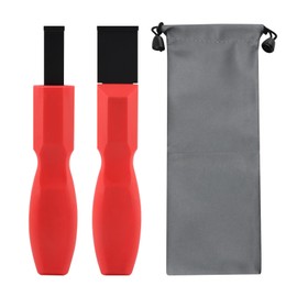 Carbide Scraper, Super Carbide Gasket Scraper for Metal and Automotive, 1-1/4 Inch and 5/8 Inch Carbides Gasket Scrapper Tool with Storage Bag(COLOR:black red)