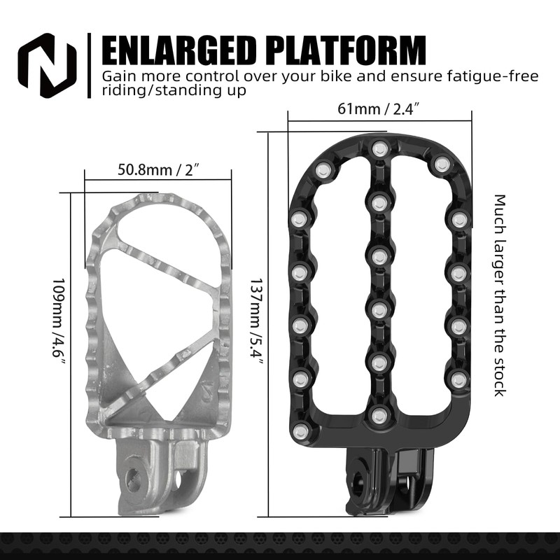 NICECNC Flat Foot Pegs Footpeg Compatible with 390 Adventure 2020