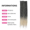 20 Inch 20 Strands/Pack Synthetic Dreadlocks Extensions Thin 0.6cm Crochet