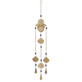 Deco 79 41420 Eclectic Mango Wood Windchime, LARGE SIZE, Brown
