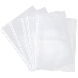 100Pcs Clear Sheet Protectors 30 Holes Inner Paper File Binder Sleeves Pouch A4 Binder Pocket Protector Replacement for Home Office