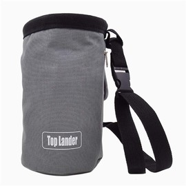 Top Lander Rock Climbing Chalk Bag with Belt and Zipper Pocket for kids Girl Climbers Gym Gymnastics Weight Lifting Hunting Bouldering Magnesium Sack(Grey)