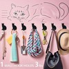 DueHoppee Adhesive Wall Hooks Cat Shaped - 8 Pack Stainless