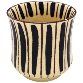 Seto Ware 070-0013 Hiroyuki Kato Tea Cup Approx. Diameter 3.1 x Height 3.1 inches (8 x 7.8 cm), Capacity: Approx. 6.9 fl oz (170 ml), Straw Hand, Drum Shape, Blue, Made in Japan