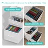 Lufeiya White Desk with Fabric File Drawers Cabinet, 47 Inch