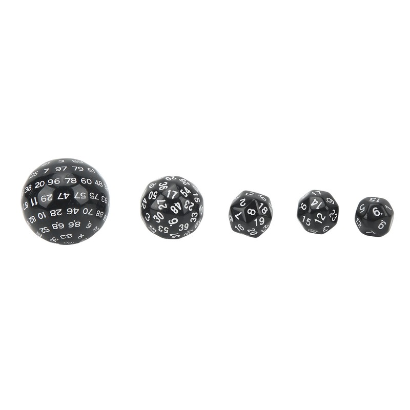 15Pcs Polyhedral Dice Set Acrylic D3 to D100 Table Gaming