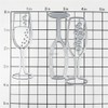 XMZZMX Champagne Glass Metal Cutting Dies for Card Making, Paper