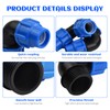 Pack of 4 PE Plastic Angle Connectors, 25 mm PE
