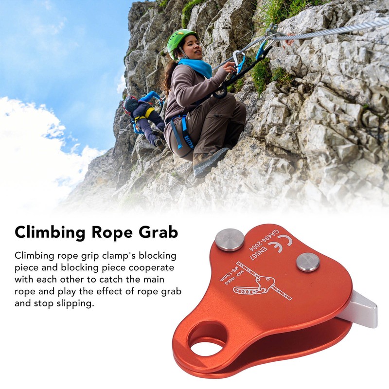 Climbing Rope Grab Aluminum Alloy Self Locking 8‑13mm Climbing Rope