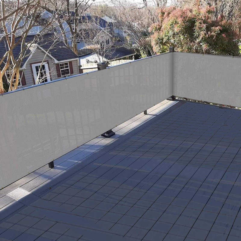 Bynbbur 2.5' x 25' Balcony Privacy Screen Deck Privacy Fence
