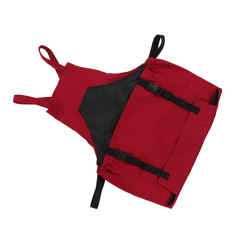 Gardening Apron Dark Red 210D PVC Waterproof Fabric Regulable Straps