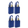 CYMA Reusable 2 Bottle Wine Tote- 4 Pack (Royal Blue)