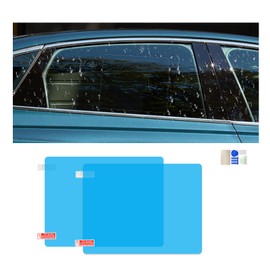 povtii 2 PCS Car Rearview Mirror Film, 6.89" × 7.87" Waterproof Mirror Films, Anti-Fogging Rear View Safe Driving Sticker Film for Most Vehicles, Universal Car Accessories