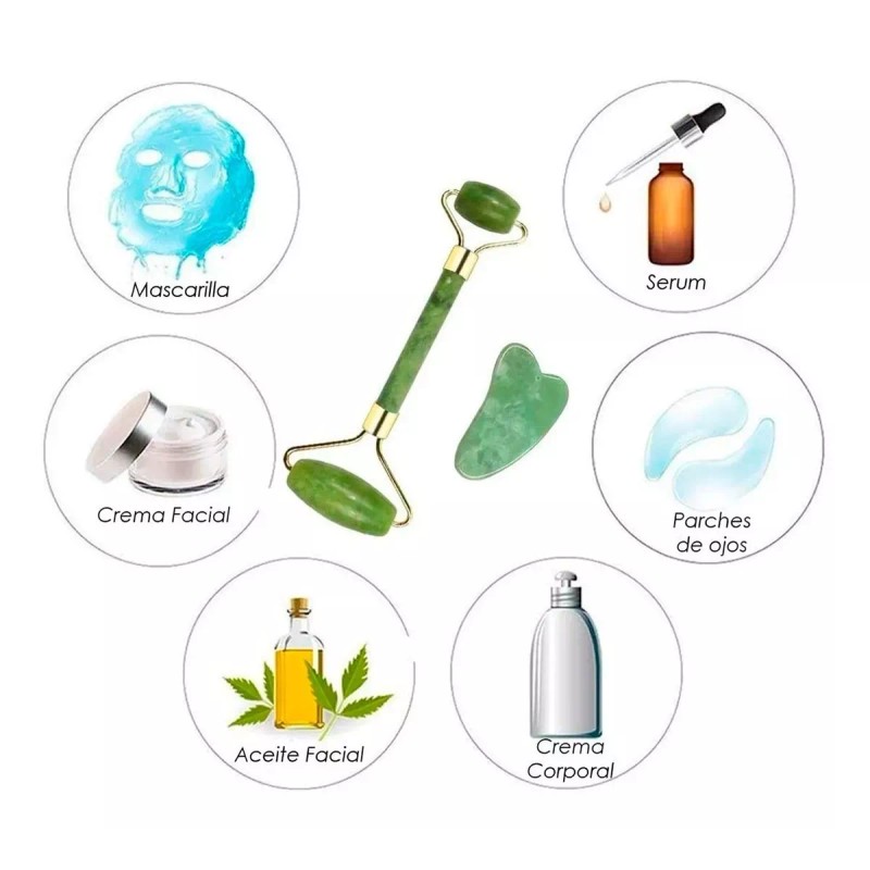Mafab Paquete Rodillo Cepillo Facial, Serum Arroz Blanco Rorec