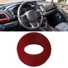 Left Hand Drive Carbon Fiber Interior Steering Wheel Sticker Trim