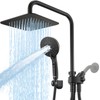 Ryamen 8" Dual Shower Head Combo, High Pressure Rainfall Shower