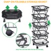 Newzealkids Fruit Vegetable Storage Basket 5 Tiers Stackable Metal Wire