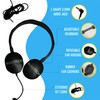 5 Pack Bulk Wired On-Ear Rubber Headphones with 3.5mm Connector,